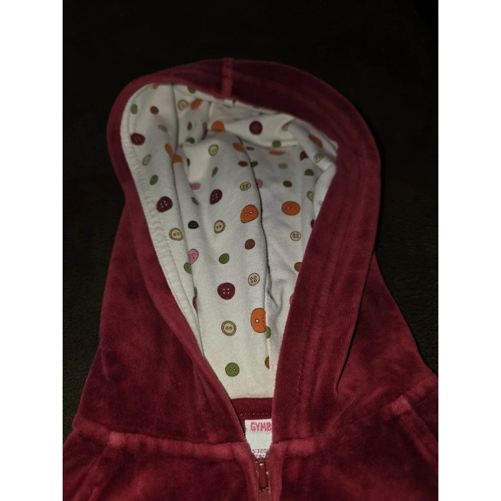 Gymboree vintage cute as a button cutie hoodie size 5